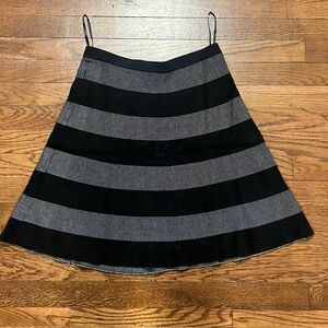 Spense Black and Gray A-Line Skirt
